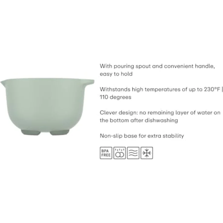 Mepal Rührschüssel Chef it, 1500 ml mit Anti-Rutsch Boden, hitzebeständig bis 110°C, mikrowellen- und spülmaschinengeeignet, Coral – Bild 5