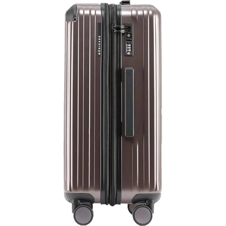 Münicase M816 Reisekoffer, 3tlg. Kofferset mit TSA-Schloss, hartschalig, Teleskopgriff, 4 Rollen, Coffee – Bild 4