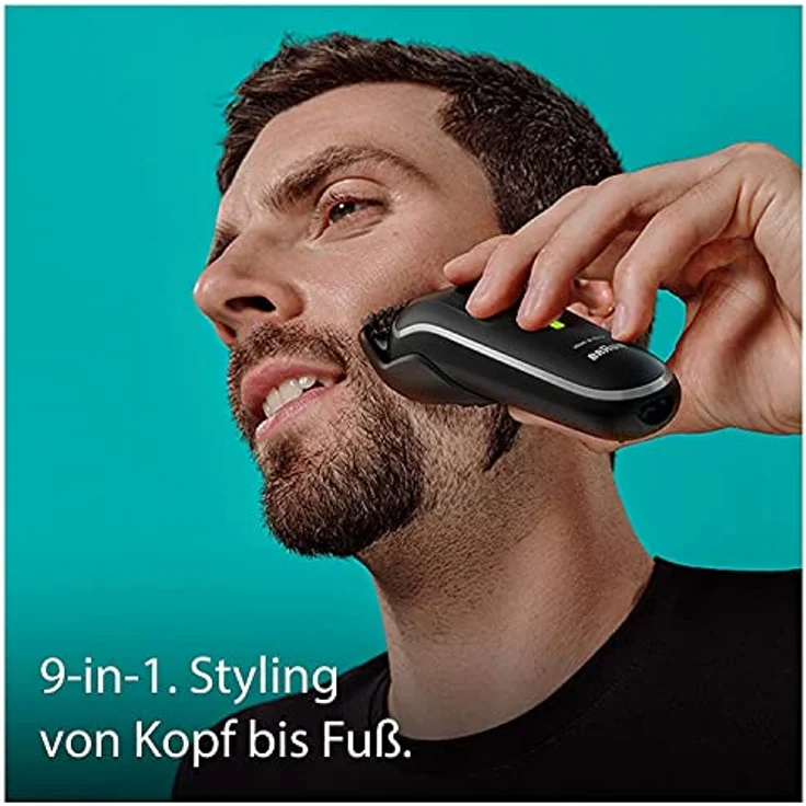 Braun All-In-One Bartpflege Bodygroomer Set, Barttrimmer, Trimmer/Haarschneider Herren, Haarschneidemaschine, wasserdicht, wiederaufladbar, 100 Min. kabellose Laufzeit, Geschenk Mann, MGK5410 – Bild 2