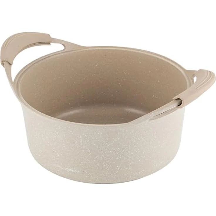 FLORINA Aluminiumtopf OSLO 4,3 l 24 cm Durchmesser I Keramische Antihaftbeschichtung I Ergonomischer Softgrip-Griff I Hitzebeständig | Topf geeignet für Induktions-, Gas- und Elektrokochfelder – Bild 2