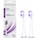 Seysso Carbon Tägliche Spitze SE0103 2Stk., Zahnbürstenköpfe für Erwachsene, optimale Reinigung, Carbon Basic White