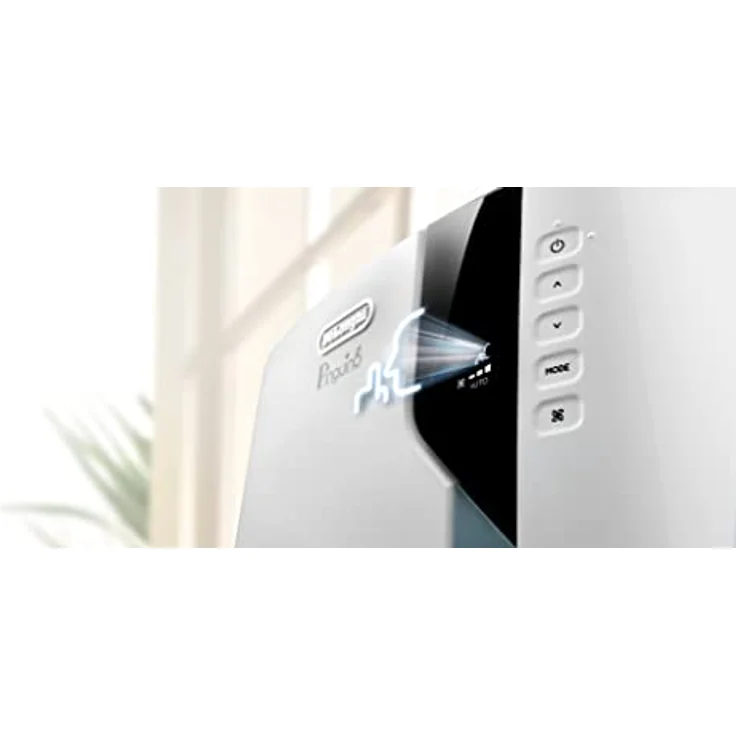 De'Longhi Pinguino PAC EX105 Mobiles Klimagerät mit EcoRealFeel-Technologie, 10.000 BTU/h, für Räume bis 100m³, Entfeuchtungs- & Ventilationsfunktion, 24h-Timer, Energieeffizienzklasse A+++, Weiß – Bild 3