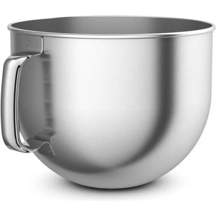 KitchenAid Rührschüssel 5KSMB70, 6,6L Edelstahlschüssel mit Schüsselheber, spülmaschinengeeignet