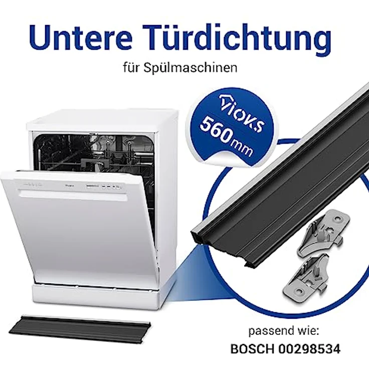 VIOKS Geschirrspüler Dichtung Unten Ersatz für Bosch Dichtung Spülmaschine 00298534 - Siemens Geschirrspüler Ersatzteile & Spülmaschine Zubehör – Bild 2