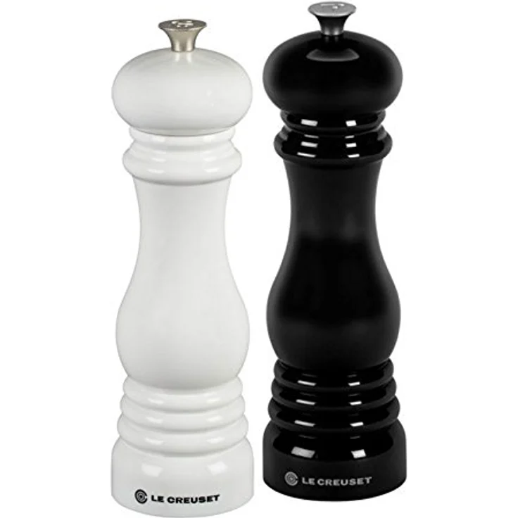 Le Creuset Mühlenset, Salz- und Pfeffermühle, ABS-Kunststoff, Je 6 x 6 x 20,8 cm, Keramik-Mahlwerk, Schwarz-Weiß – Bild 8