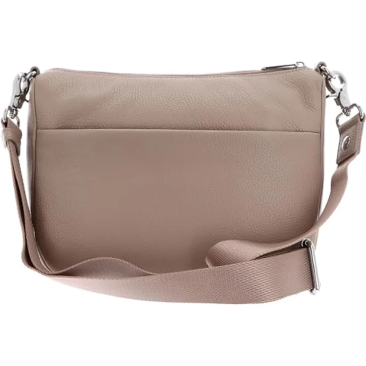 Mandarina Duck Mellow Leather Hobo FZT79, Beuteltasche aus genarbtem Kalbsleder, 29 x 12 x 21 cm, Nude Damen – Bild 3