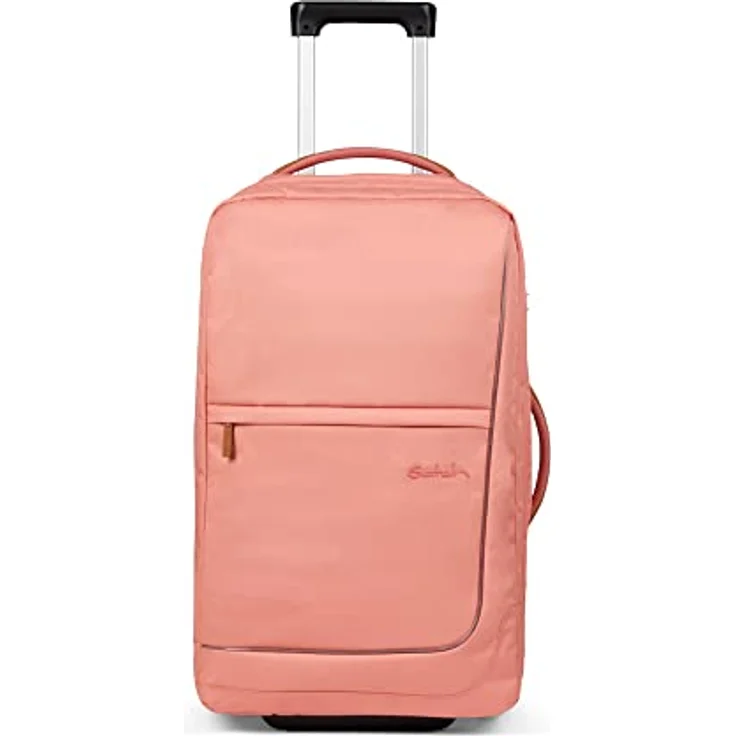 satch Flow M Trolley Koffer Handgepäck 35 l 54x32x23 cm oder Koffer groß 55 l 65x37x29 cm, inkl. Wäschebeutel, Reisegepäck Pure Coral - Korall – Bild 1