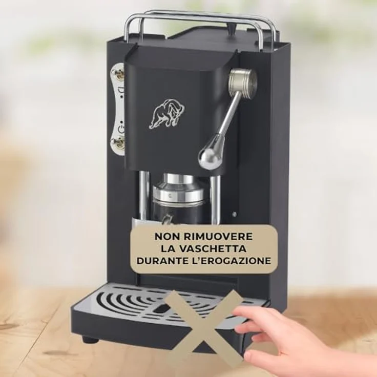 Faber Pro Essential Chrom, ESE Pad Espressomaschine mit erhöhtem Auslauf und Wassertank aus Glas, Schwarz Chrom – Bild 9