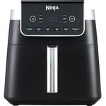 Ninja Heißluftfritteuse MAX PRO, 6,2 l, ohne Öl, große Schublade, Braten, Backen, Heißluft-Fritieren, Familiengröße, digital, Antihaftbeschichtung, spülmaschinenfeste Teile, Grau, AF180EU