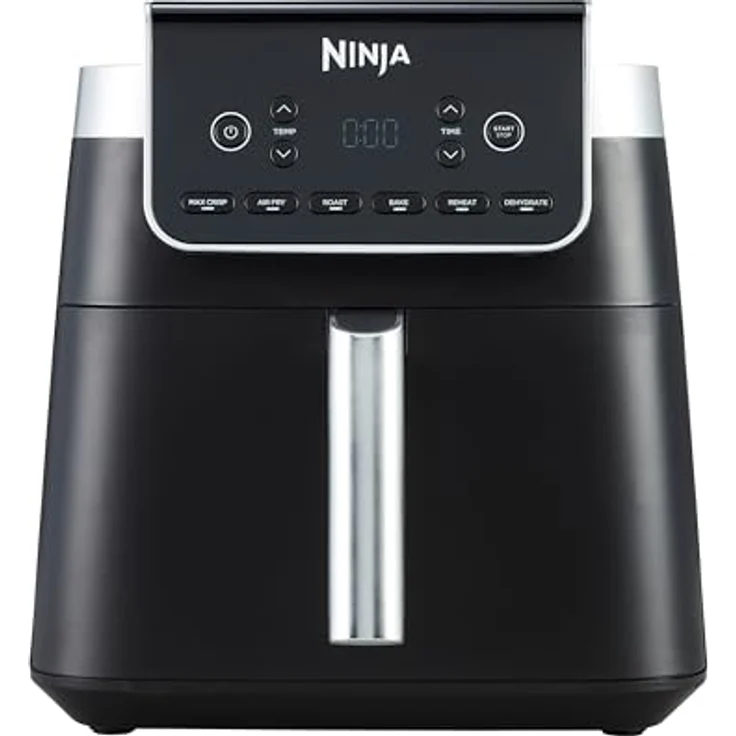 Ninja Heißluftfritteuse MAX PRO, 6,2 l, ohne Öl, große Schublade, Braten, Backen, Heißluft-Fritieren, Familiengröße, digital, Antihaftbeschichtung, spülmaschinenfeste Teile, Grau, AF180EU – Bild 1