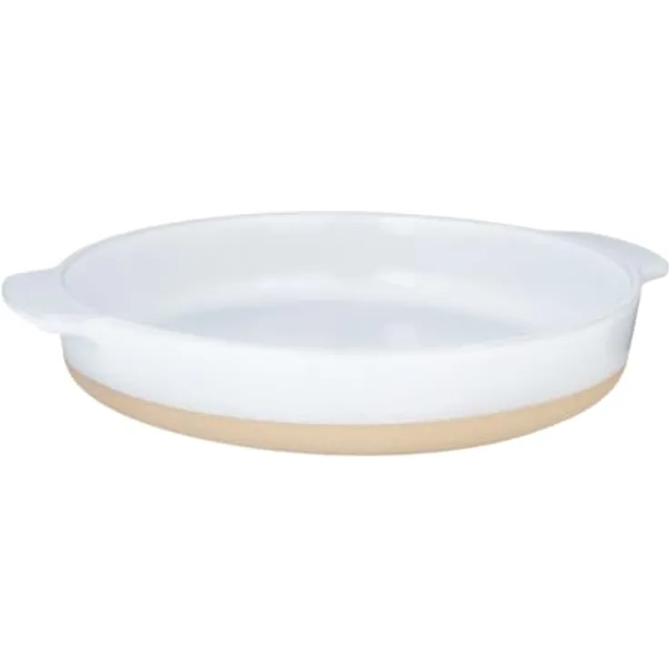 Lurch Terra Nova Ofenform rund, Keramik Ø26x5cm, weiß/creme, temperaturbeständig bis 250°C, leicht zu reinigen, 1300ml Volumen