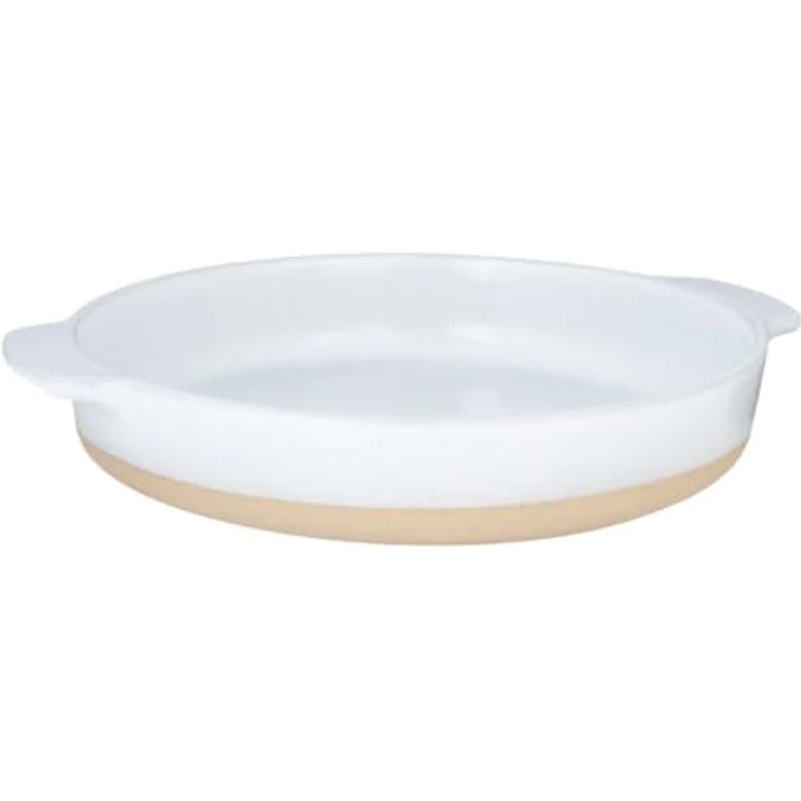 Lurch Terra Nova Ofenform rund, Keramik Ø26x5cm, weiß/creme, temperaturbeständig bis 250°C, leicht zu reinigen, 1300ml Volumen – Bild 1