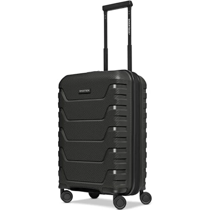 SMARTBOX Hartschalen Kabinen-Koffer | Kleiner Trolley 37 x 23 x 55 cm | von 42 auf 48 Liter erweiterbar | aus Polypropylen | 4 Doppelrollen & TSA-Schloss | 2,9 kg (Edition 01) – Bild 1