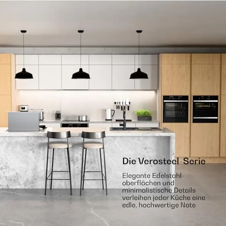 Klarstein Verosteel Geschirrspüler 45cm, freistehend, 10 Plätze, 9 Programme, 42 dB, Energieklasse B, AquaStop, Kindersicherung, Silber – Bild 2