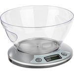 HI Küchenwaage Digitale Küchenwaage Backwaage, Stück, 1-tlg., 1 Waage mit Schüssel, Kunststoffschüssel inklusive, blau