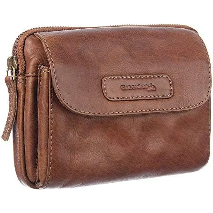 Greenland Nature Soft & Safe Gürteltasche, RFID-sicheres Leder, 18 cm x 6 cm x 14 cm, braun – Bild 2