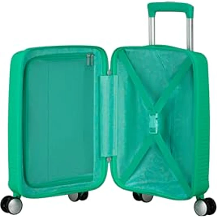 American Tourister Soundbox Mini - Spinner XS, Kindergepäck, 47 cm, 22 L, Grün (Bright Green) - Robustes Polypropylen, Personalisierungs-Sticker, Rpet-Futter – Bild 5