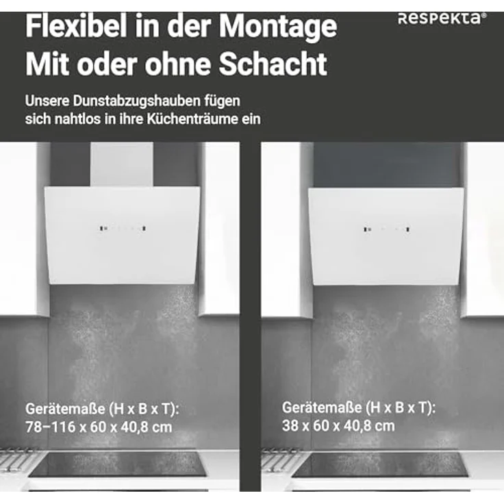 Respekta CH99060SA, Dunstabzugshaube (600 mm breit, 408 tief) – Bild 8