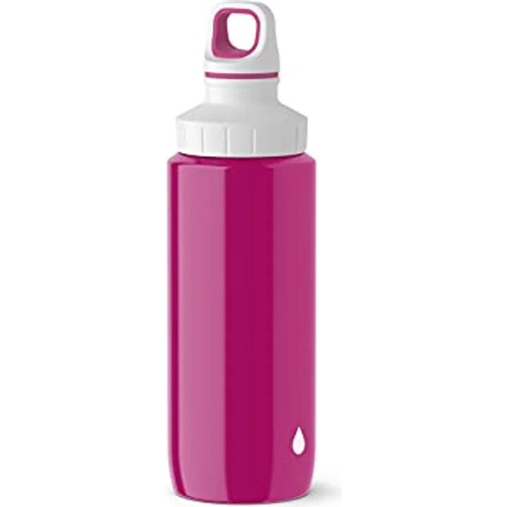 Emsa N3010500 Drink2Go Lightsteel Trinkflasche (Fassungsvermögen: 0,6 Liter, Edelstahl) pink-Drop White – Bild 2