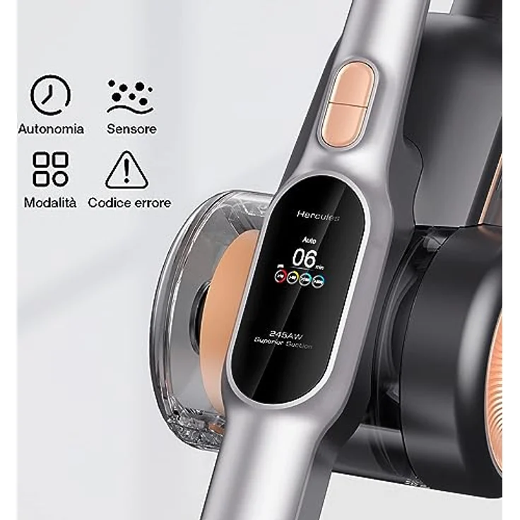 Jimmy H10 Pro Handstaubsauger, 90 min Akkubetrieb, Akkuwechsel-Option, silber-schwarz-roségold – Bild 6