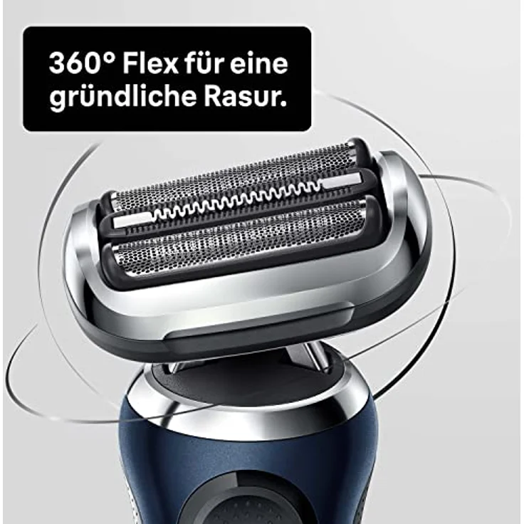 Braun Series 7cc Herren Rasierer mit 360° Anpassung, Barttrimmer, 3-Tage-Bart-Trimmer, Reinigungsstation, AutoSense, Wet&Dry, 50 Min. Laufzeit, EasyClick Funktion, blau – Bild 2