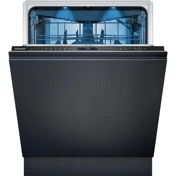 Siemens iQ700 SN87EX01CE, Voll integrierter Geschirrspüler mit 14 Maßgedecken, schwarzes TFT-Display, 8 Programme, Home Connect-fähig