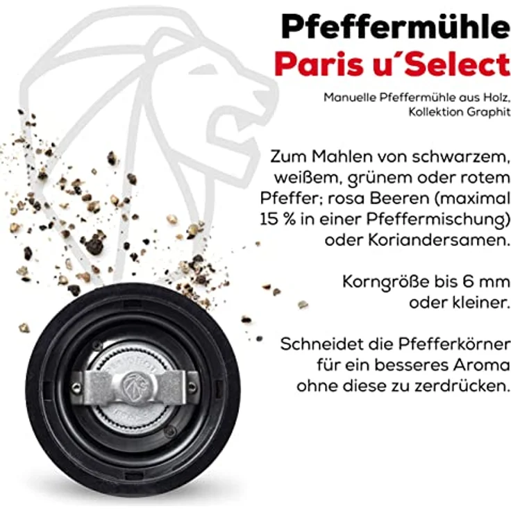 Peugeot Paris Pfeffermühle Holz Graphit U-Select 18cm – Bild 3