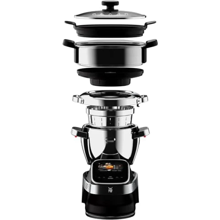 WMF Avantgarde Küchenmaschine mit Kochfunktion, besonders leise, 14 Kochprogramme, WLAN, Kochschüssel 3l, Touchscreen, intuitive App, Rezepte, edelstahl matt – Bild 3