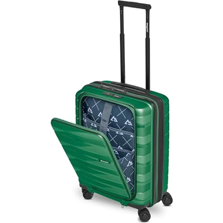 Bergpfeil Handgepäck Koffer mit Laptopfach, ultra-leicht 40 x 23 x 55 cm, erweiterbar von 45 auf 55 Liter, nur 3,06 kg, schwarz – Bild 4