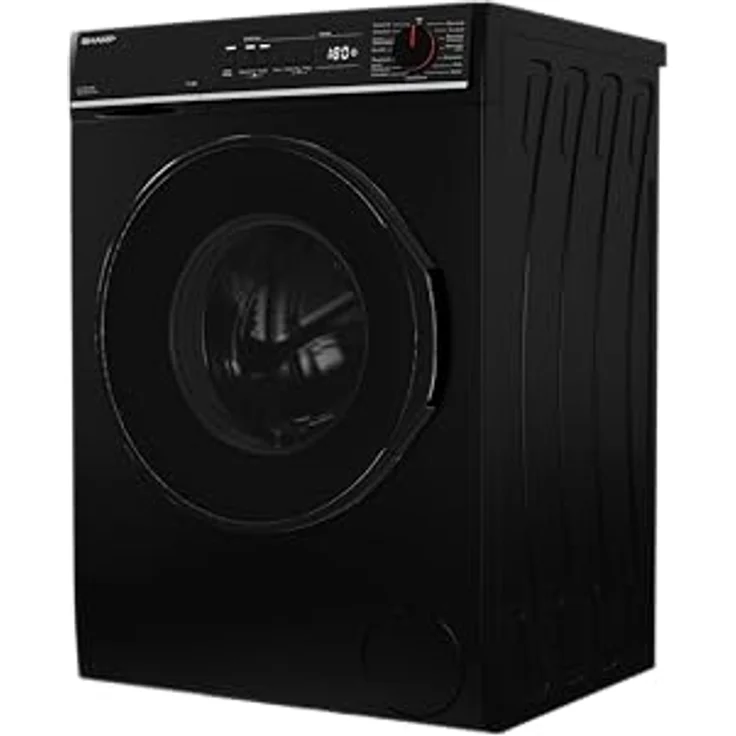 SHARP ES-PRO814BA-DE Waschmaschine Frontlader, 8kg, 1400U/min, Smarte Bedienung durch Veezy App, Dampffunktion, Inverter, 15 Programme, AquaStop, Schwarz – Bild 4