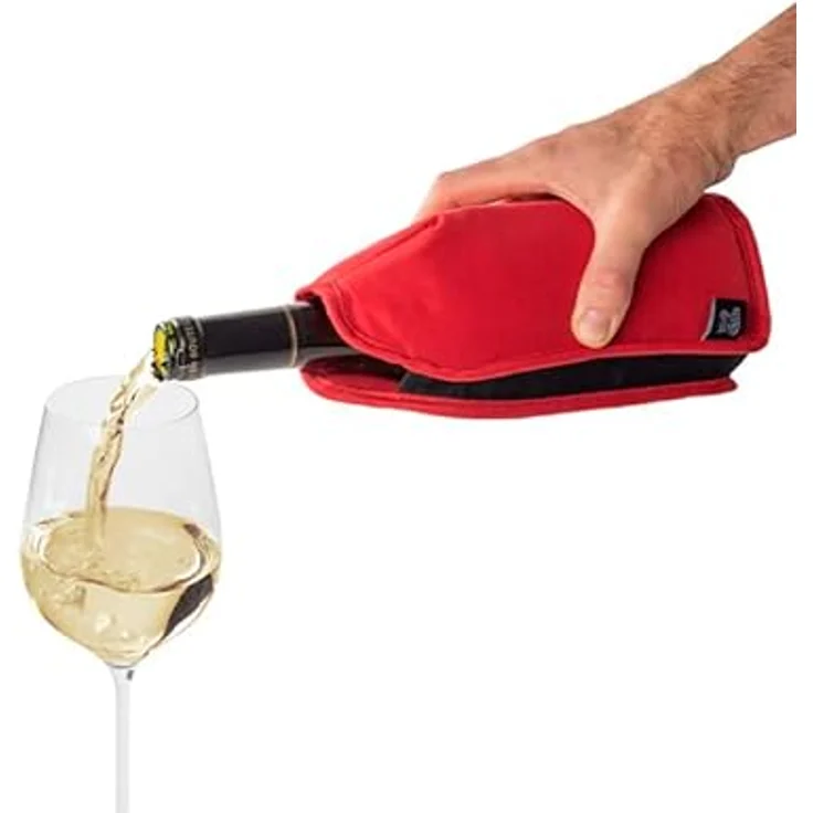 PEUGEOT Frizz Flaschenkühler, hält Champagner und Wein in 20 Minuten kühl, passt sich allen Flaschen an, leicht zu reinigen, rot – Bild 4