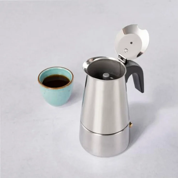 Xavax Espressokocher aus Edelstahl für 4 Tassen, Induktion, 200ml, Schwarz – Bild 5