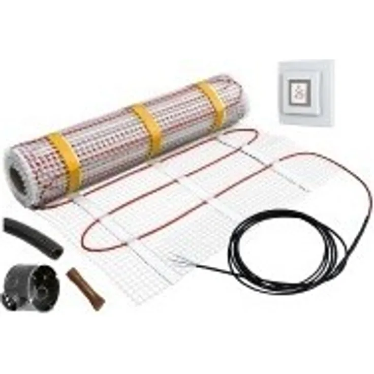 Dimplex Heizmatten-Set Comfort Floor 2,1m² DCF160S-340W, inklusive Smart Climate Thermostat und FI-Schutzschalter für Badezimmer und Küche