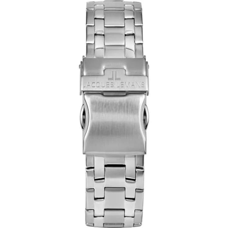 Jacques Lemans Chronograph Herren-Armbanduhr, Analog Quarz, Edelstahl, polierte Oberfläche – Bild 3