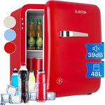 Klarstein Mini Kühlschrank für Zimmer, 48L Mini-Kühlschrank für Getränke, Snacks & Kosmetik, Leise & Retro-Design, Skincare Kühlschrank 0-10°C