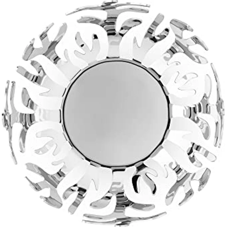 Alessi Mediterraneo ESI01/25 Obstschale aus Edelstahl (7 x 26 x 14,5 cm) - Mediterraner Touch, organisch geformt, in Silber – Bild 2