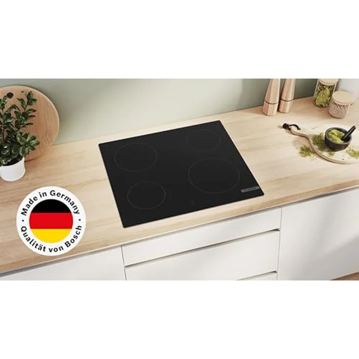 Bosch HND210CS63, Einbau-Herd-Set 60 cm, 3D-Heißluft, 71 l Garraum, Edelstahl & Elektro-Kochfeld 60 cm, rahmenlos, Herdgesteuert – Bild 2