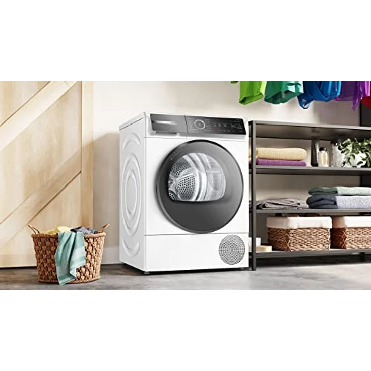 BOSCH WQB245B40 Wäschetrockner Serie 8, Wärmepumpentrockner mit 9kg Fassungsvermögen,AutoDry, SmartDry, Home Connect, AntiVibration Design, Sensitive Drying System, Weiß, 60cm – Bild 5