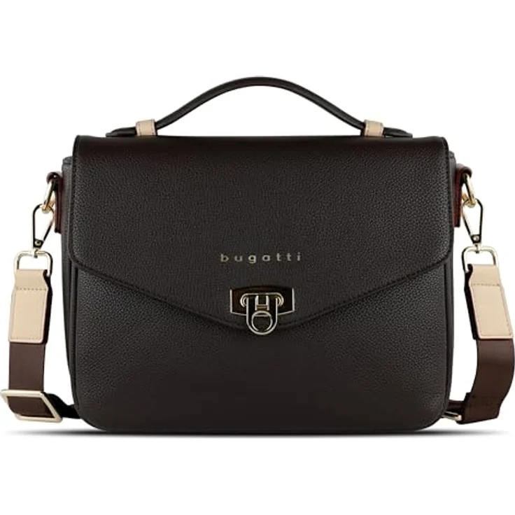 Bugatti Ella Classic Bag, Crossbody Bag aus Kunstleder, braun, 25 x 11 x 20 cm – Bild 1