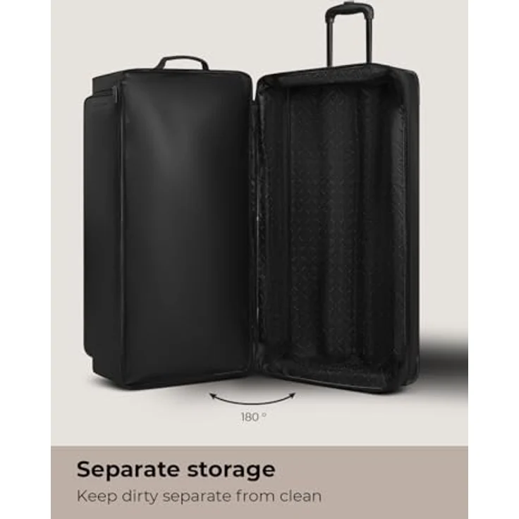 Redolz Duffle Essentials 2-Rollen Reisetasche 80 cm  XL mit Dehnfalte Sondergröße black – Bild 5