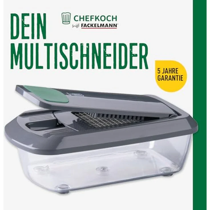 Chefkoch Mehrzweck Gemüseschneider 16-Teilig – Das Multi-Tool für die Küche ist Cutter, Dicer, Slicer, Chopper und Küchenschneider in einem Set – Multischneider für Gemüse – Bild 2