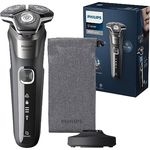Philips Shaver Series 5000 – Elektrischer Nass- & Trockenrasierer in Carbongrau mit SkinIQ Technologie, 45 selbstschärfenden Klingen & Gesichtshaarsensor