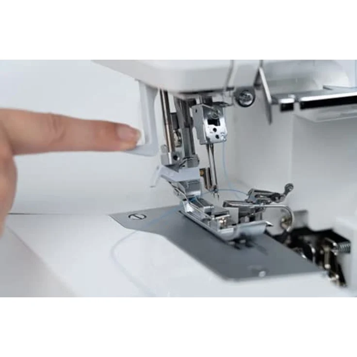 Juki Overlock-Nähmaschine JUKI MO-2500 Sumato, Luft-Einfädler, TWA-System, Traktor Nähfuß, weiß – Bild 4