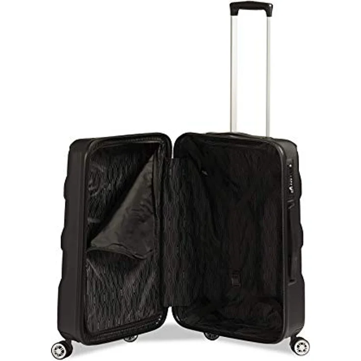 STRATIC Arrow 2 Hartschalen-Koffer Trolley Reisekoffer Rollkoffer 4 Rollen TSA-Zahlenschloss, Größe M, Black – Bild 3