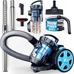 Monzana® Zyklon Staubsauger Beutellos 900W Leistungsstark 1,5L Staubvolumen Haushalt Bodenstaubsauger Kompakt Leicht Sauger HEPA Filter Blau