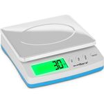 Steinberg Systems Feinwaage Briefwaage Küchenwaage Grammwaage Taschenwaage Digital 30 Kg, Edelstahl Wiegefläche, LCD-Display mit Hintergrundbeleuchtung - Preisvergleich