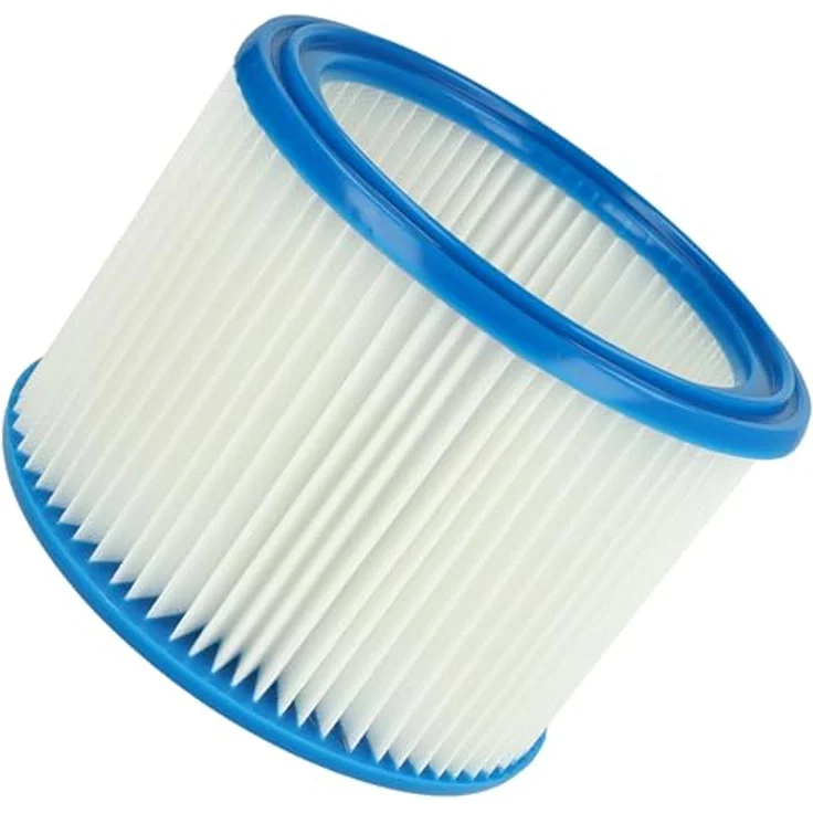 VHBW 4x Faltenfilter Ersatz für Bosch 2607432024, Patronenfilter für Staubsauger, Blau Weiß, 18,6 cm Durchmesser – Bild 4