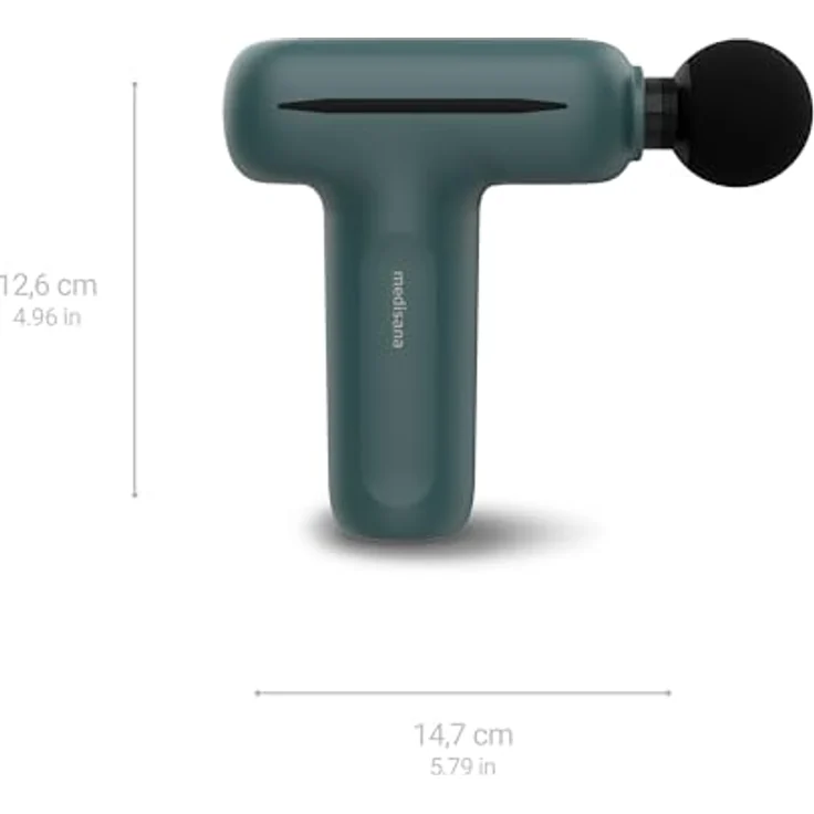 Medisana MG 200 Mini Massage Gun, Massagepistole mit Smart-Modus und 5 Intensitätsstufen zur Entspannung, lange Akkulaufzeit, mit 4 Aufsätzen – Bild 2