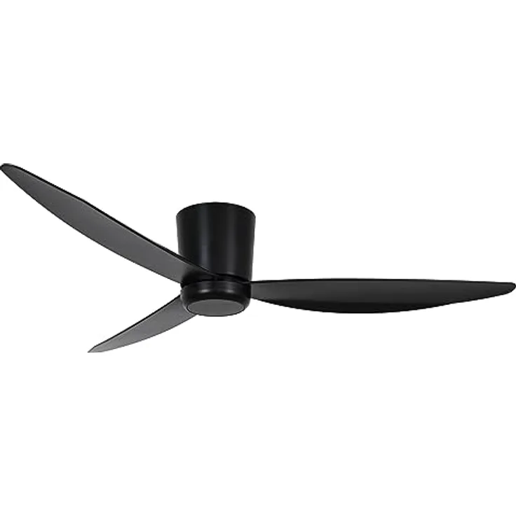 LUCCI AIR Array Deckenventilator mit 3 Flügeln, 6 Geschwindigkeiten, 137 cm Durchmesser, sehr leise und sparsam inkl. Fernbedienung und Leuchtmittel (Schwarz)