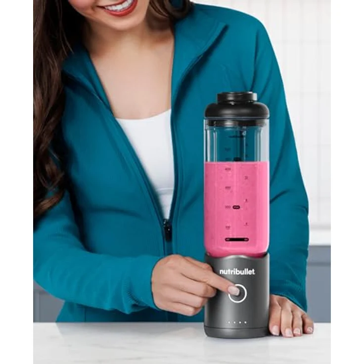 NUTRIBULLET Flex Portable NBP 013 GM Smoothie Maker Stahlgrau, 590 ml) – Bild 8